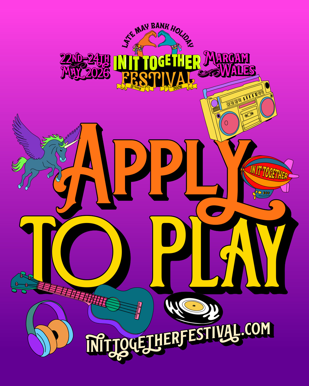 Calling all Welsh artists! Apply to play In It Together Festival